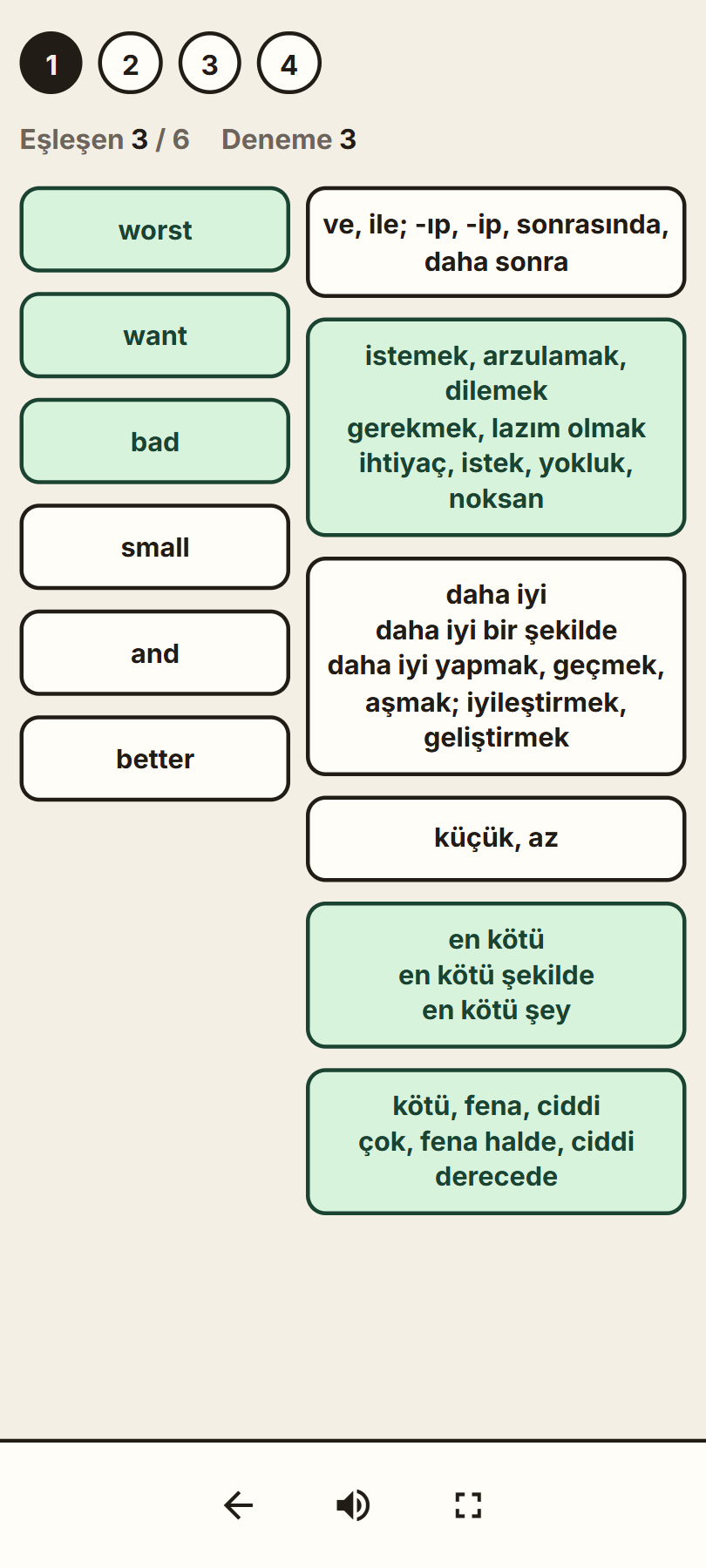 Eşleştirme Egzersizi